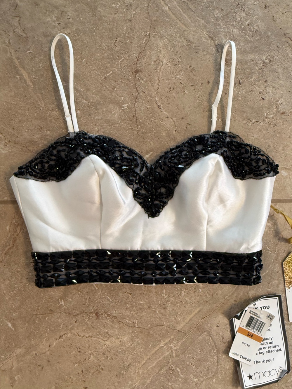 TLC Say Yes to the Prom Juniors Crop Top Size 3/4